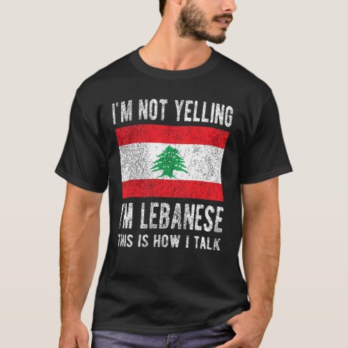 Lebanese Heritage Lebanon Roots Lebanese Flag T_Shirt