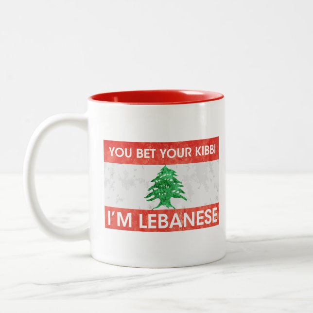 Lebanese identity, You bet your kibbi I'm Lebanese Two-Tone Coffee Mug (Left)