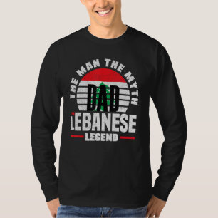 Lebanese Lebanon Lebanese Flag Fathers Day T-Shirt