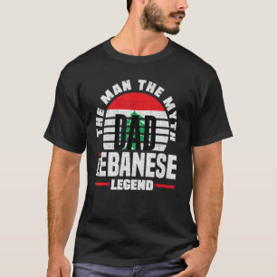 Lebanese Lebanon Lebanese Flag Fathers Day T-Shirt
