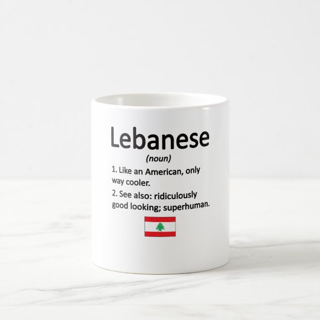 Lebanese Roots Lebanon Flag Lebanese Heritage Coffee Mug (Center)
