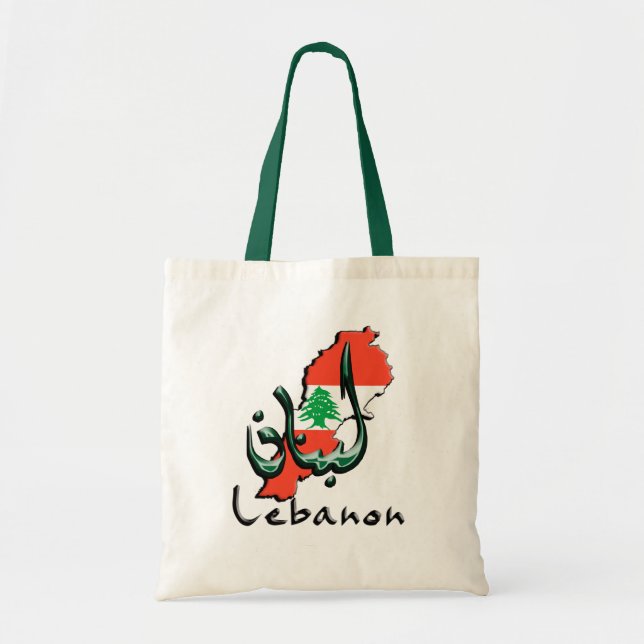 Lebanon 3D bilingual Tote Bag (Front)