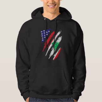 Lebanon American Grown Flag USA Patriot Heritage M Hoodie