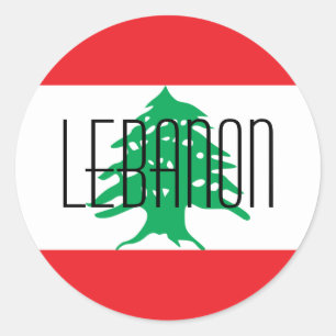 lebanon classic round sticker