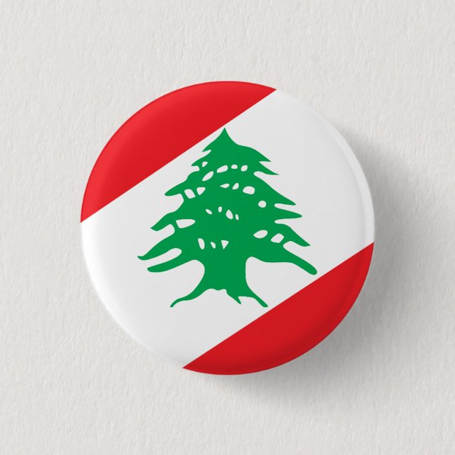 Lebanon Coat of Arms Button (Front)