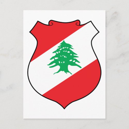 lebanon emblem postcard