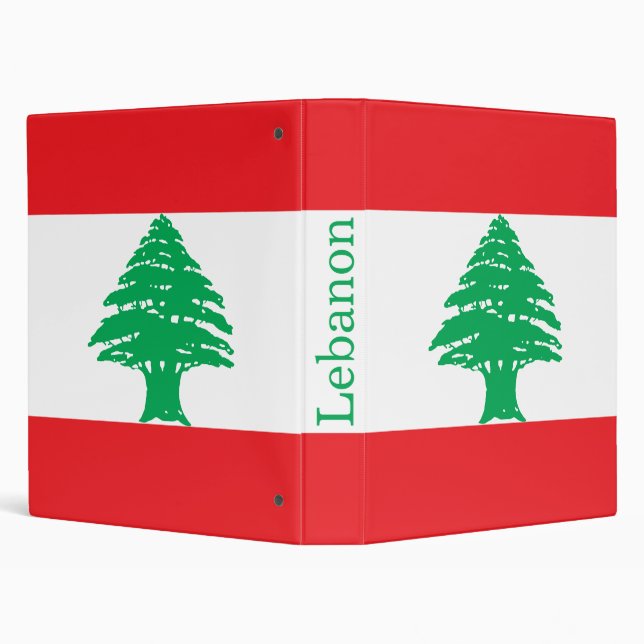 Lebanon Flag 3 Ring Binder (Background)
