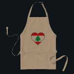 Lebanon Flag Adult Apron<br><div class="desc">The Lebanese flag is a horizontal bicolour triband with in the center an emblem. The used colors in the flag are red, white, green. The proportion of the Lebanese flag is 2:3. The Flag of Lebanon was adopted in 1943.</div>