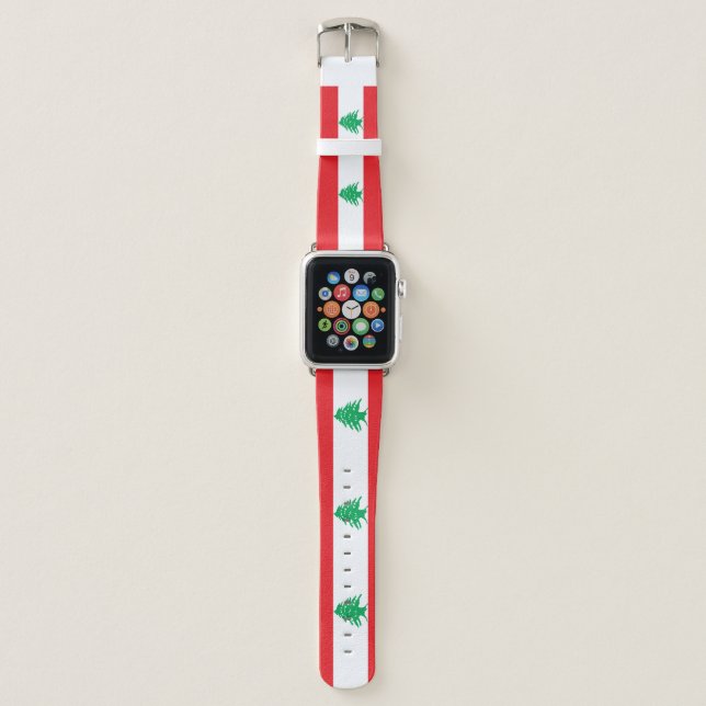 Lebanon Flag Apple Watch Band (Front)