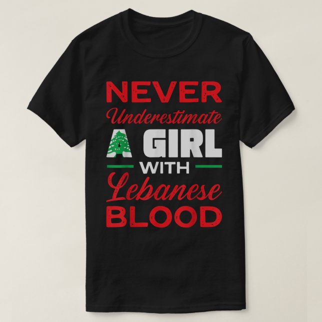 Lebanon Flag Beirut Lobnan Lover Lebanese Girl Wom T-Shirt (Design Front)