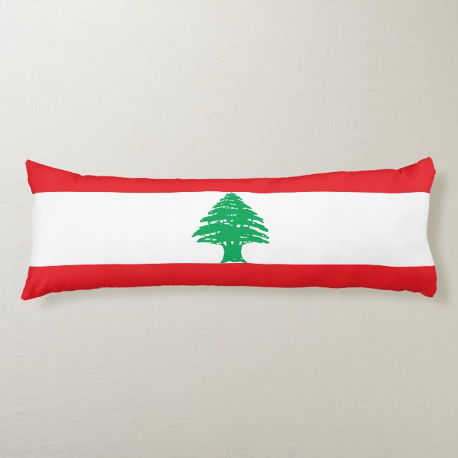 Lebanon Flag Body Pillow (Front)