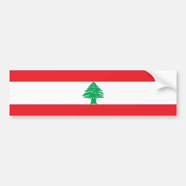 Lebanon Flag Bumper Sticker (Front)