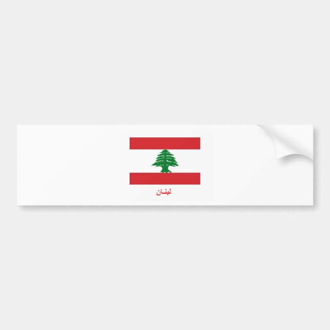 Lebanon Flag Bumper Sticker (Front)