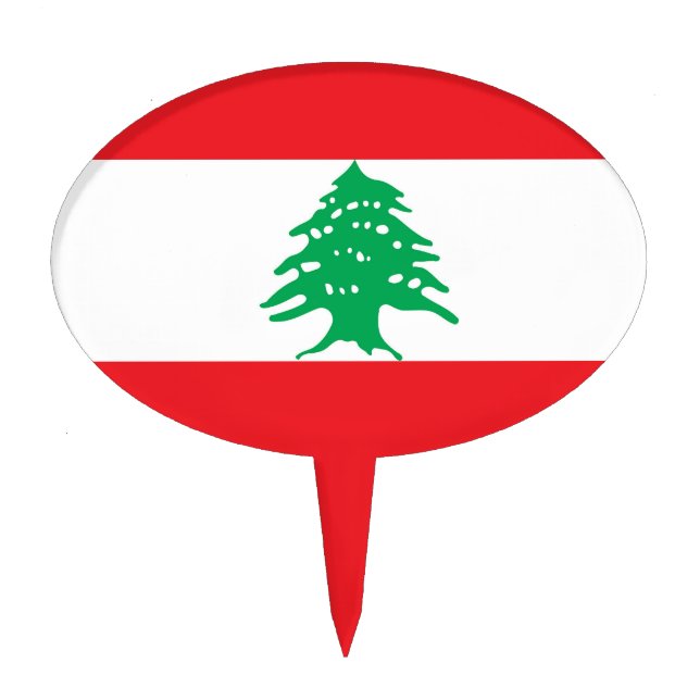 Lebanon flag cake topper (Front)