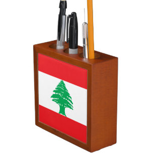 Lebanon Flag Desk Organizer