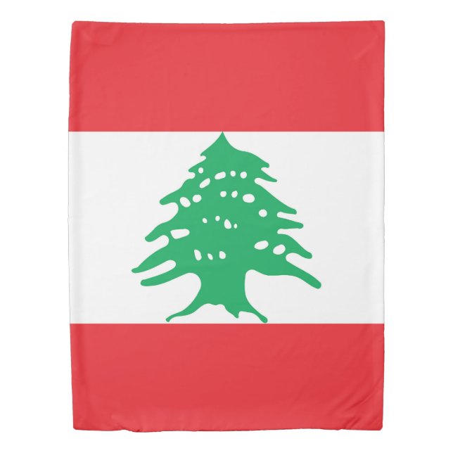 Lebanon flag duvet cover (Front)