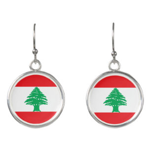 Lebanon Flag Earrings