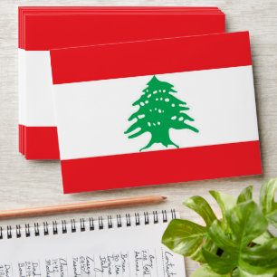 Lebanon flag envelope