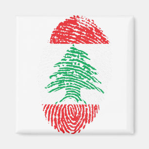 Lebanon Flag Fingerprint Country Pride Magnet