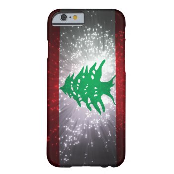Lebanon Flag Firework Barely There Iphone 6 Case by FlagWare at Zazzle