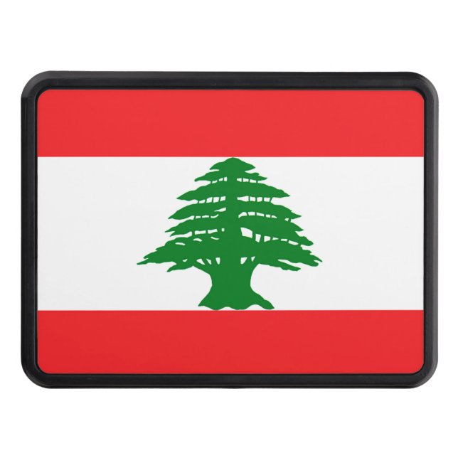 Lebanon Flag for Hitch Trailer Hitch Cover (Front)