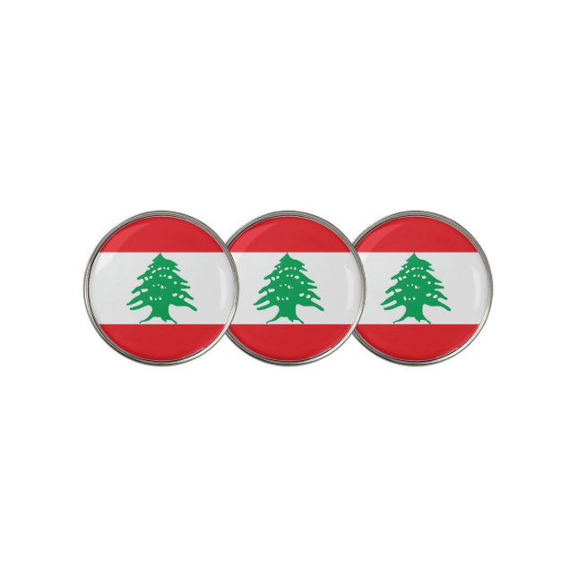 Lebanon flag golf ball marker (3 Up)