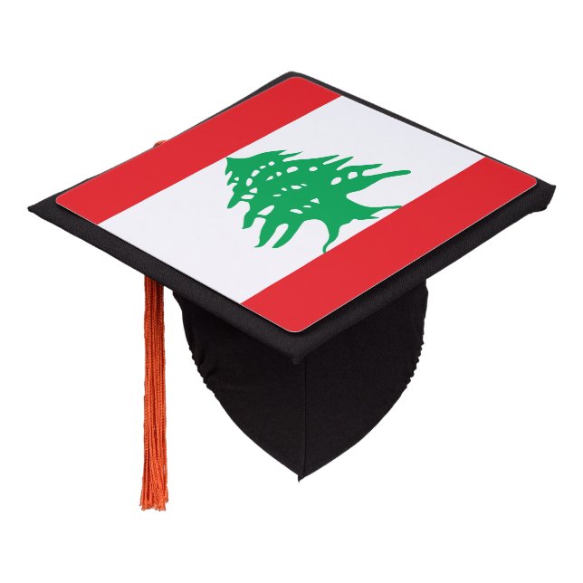 Lebanon Flag Graduation Cap Topper (Angled)