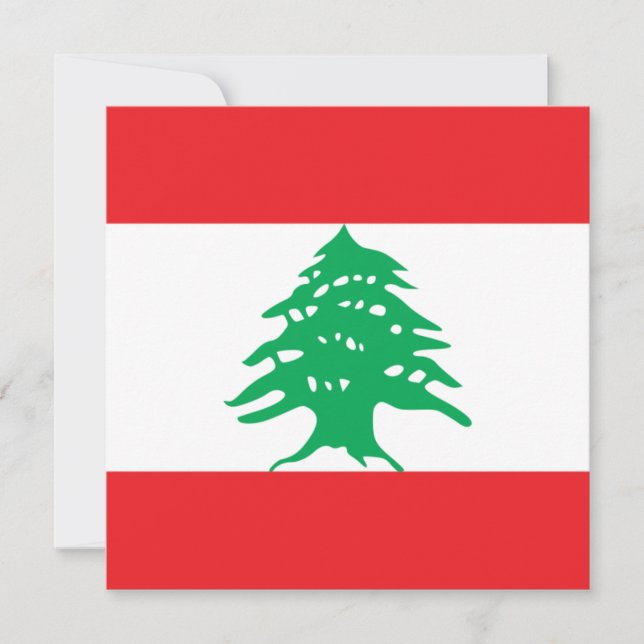 Lebanon Flag Invitation (Front)