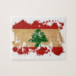 Lebanon Flag Jigsaw Puzzle<br><div class="desc">Original flag design looks like it was painted on! Commemorate your world travels, celebrate your heritage or show everyone how much you love your home! This image is available on a variety of products. Check out all of our other designs at http://www.zazzle.com/zipperedflags Do you have a request or questions? Contact...</div>