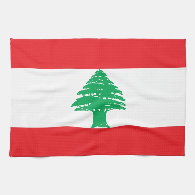 Lebanon Flag Kitchen Towel (Horizontal)