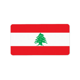 Lebanon flag label