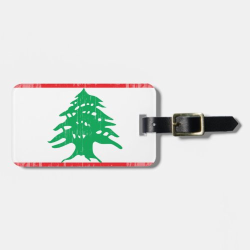 LEBANON FLAG LUGGAGE TAG