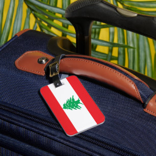 Lebanon flag luggage tag