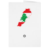 Lebanon Flag Map Cards (Back)