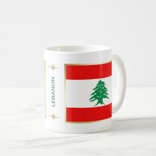Lebanon Flag + Map Mug