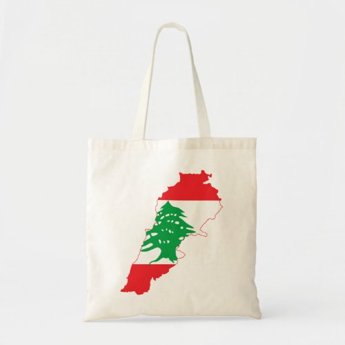 Lebanon Flag Map Tote Bag