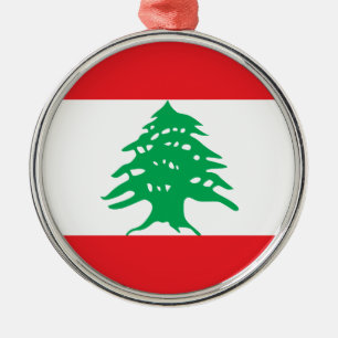 Lebanon Flag Metal Ornament