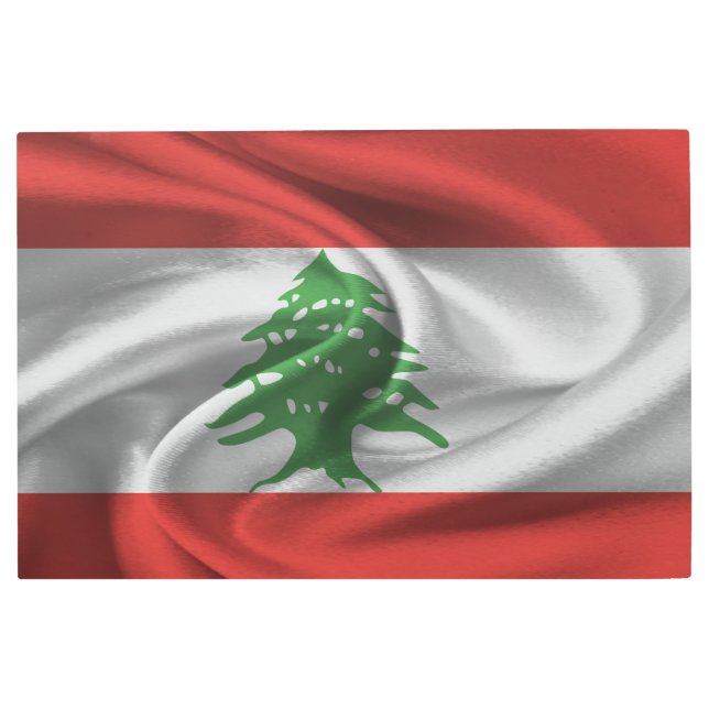 Lebanon Flag Metal Print (Front)