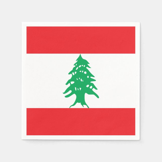 Lebanon Flag Napkins (Front)