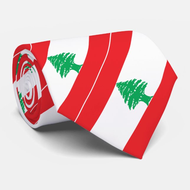 Lebanon Flag Neck Tie (Rolled)