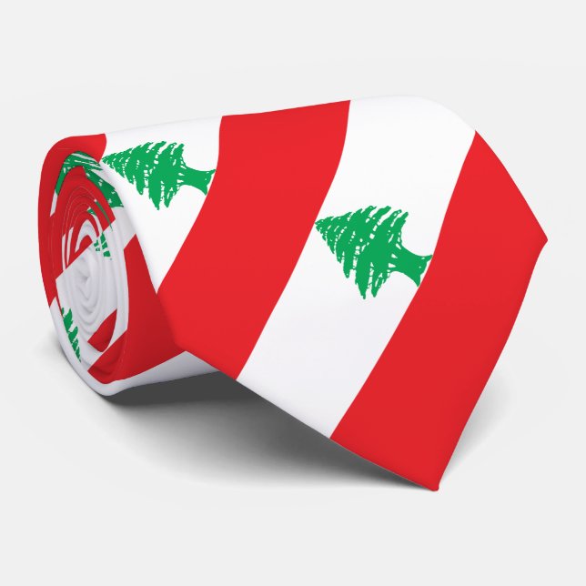 Lebanon Flag Neck Tie (Rolled)