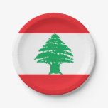 Lebanon Flag Paper Plates