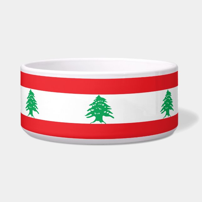 Lebanon Flag Pet Bowl (Front)