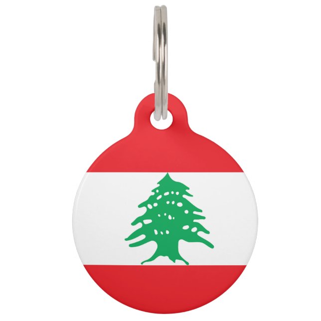 Lebanon flag pet ID tag (Front)