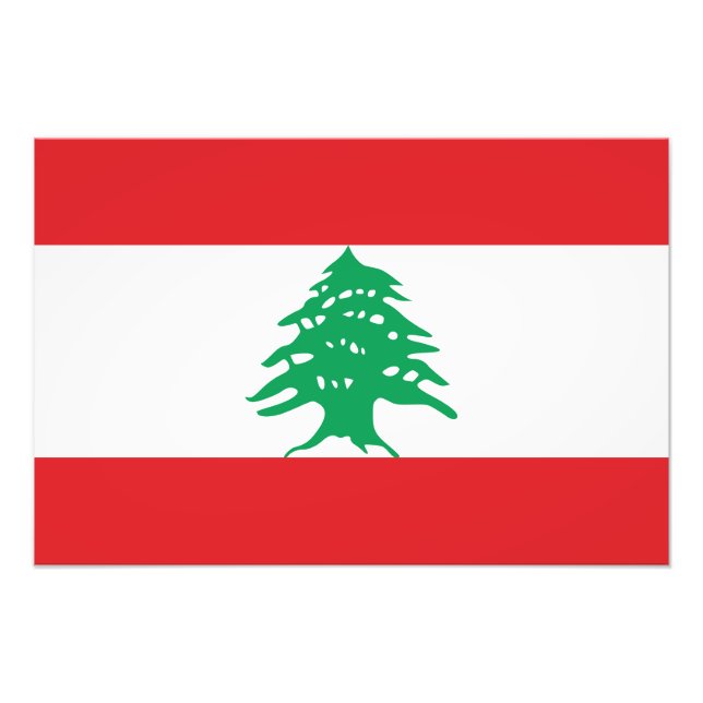 Lebanon Flag Photo Print (Front)