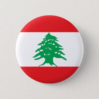 Lebanon Flag Pinback Button by FlagWare at Zazzle