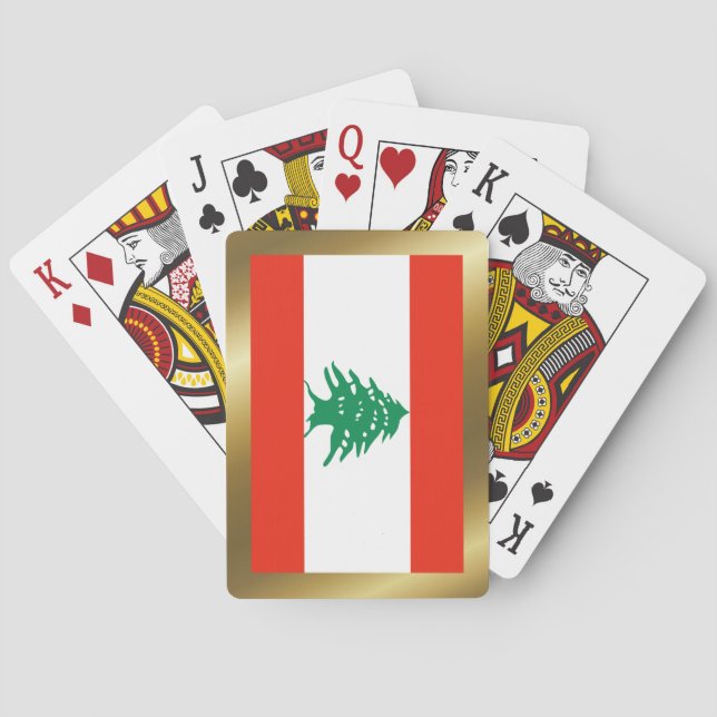 Lebanon Flag Playing Cards (Back)