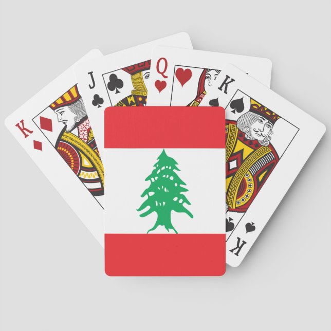 Lebanon Flag Poker Cards (Back)