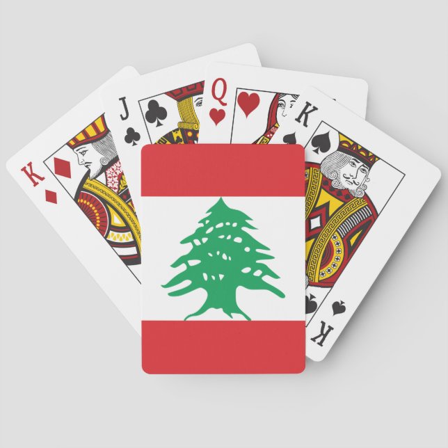 Lebanon Flag Poker Cards (Back)