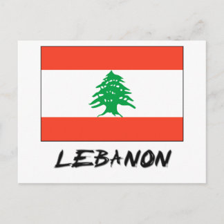 Lebanon Flag Postcard